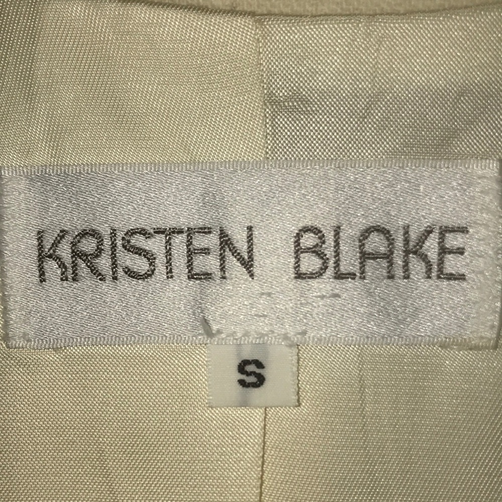 KRISTEN BLAKE Wool merino vintage open front blazer/coat dolma sleeve size S - Picture 4 of 13